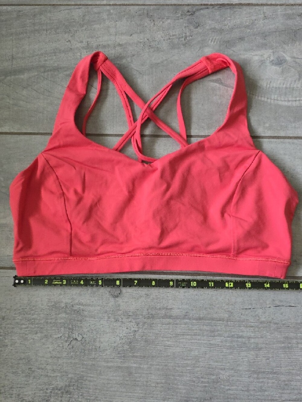 Lululemon - Strappy Back Sports Bra - Coral Pink - Picture 3 of 6